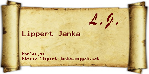 Lippert Janka névjegykártya
